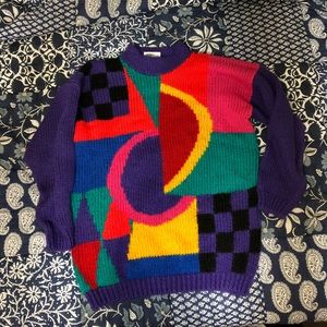 80’s colorful sweater
